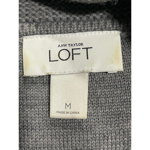 Ann Taylor Loft Women's Size Medium Wool Blend Cowl Neck Sweater Dress Gray - Picture 5 of 7